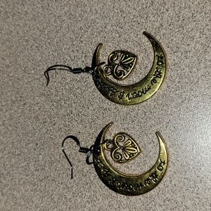 Love you to the moon and back earrings